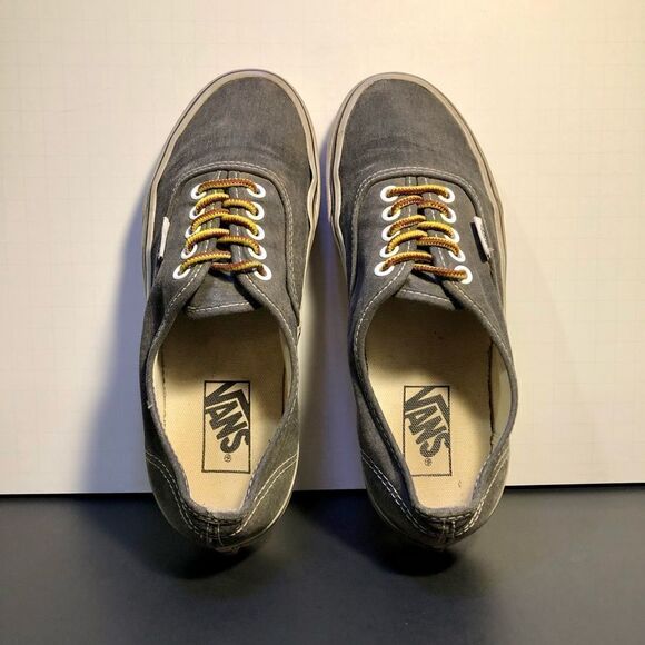 Unisex VANS Authentic Low Top Gray Lace Up Sneakers / Size US 6.5 M - US 8 W - Picture 6 of 10